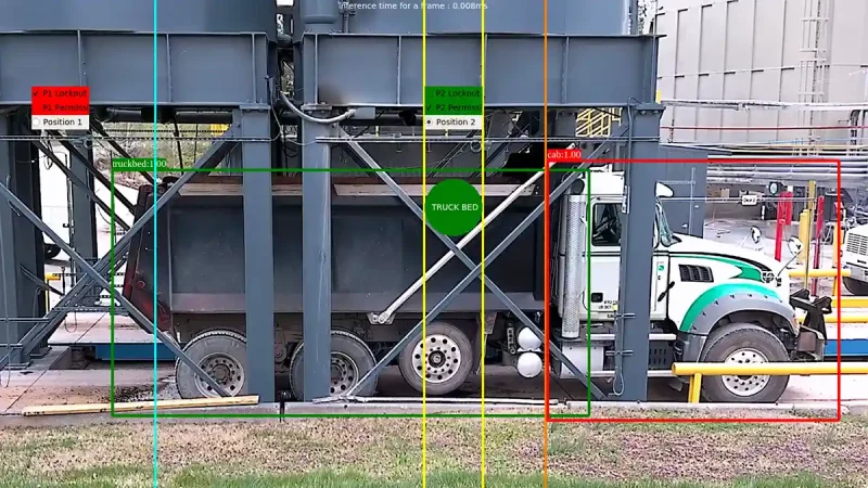 The AI overlay of the Look Lock 'n Load silo safety system
